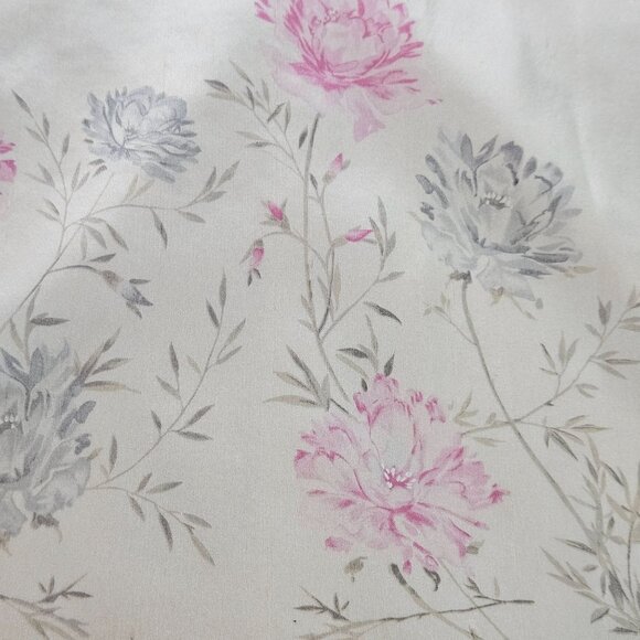 Petite Sophisticate Sleeveless Silk Floral Sheath Dress 6 Pink Gray Garden Print - Picture 11 of 12